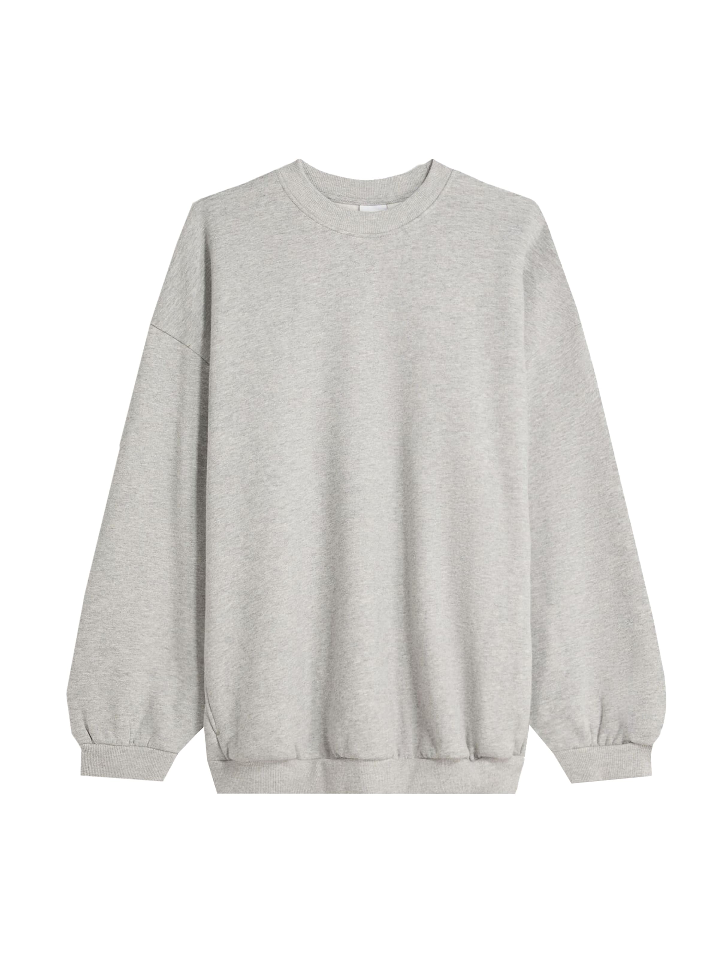 Bershka Sweatshirt in Grey: front