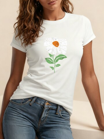 GORHEY Shirt 'Women's Summer Casual Cotton T-Shirt with Daisy Print'‌‌‌‌‌‌‌‌‌‌ in Weiß: Vorderseite