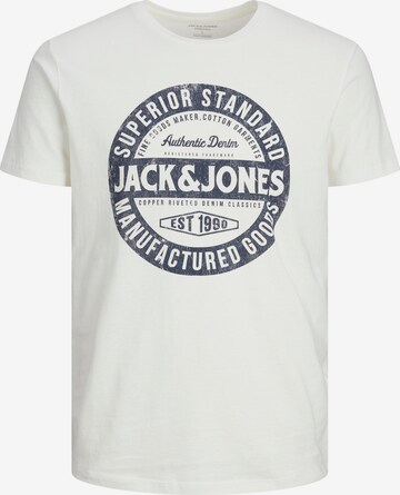 JACK & JONES Μπλουζάκι 'Jeans' σε λευκό: μπροστά