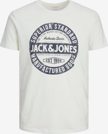 T-Shirt 'Jeans' JACK & JONES en blanc : devant