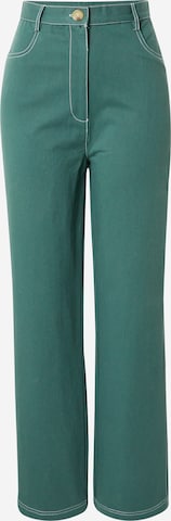 Nasty Gal Loose fit Trousers in Green: front