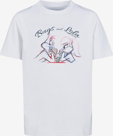 ABSOLUTE CULT Shirt 'Looney Tunes - Bugs and Lola' in White: front