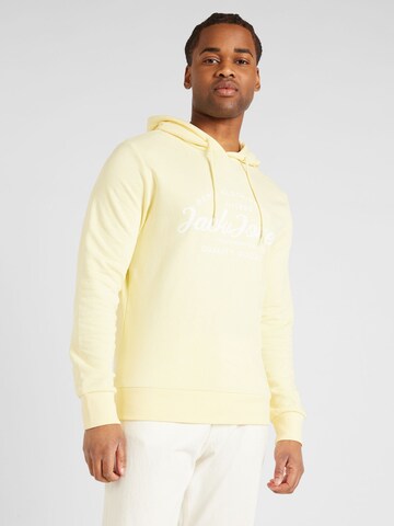 JACK & JONES - Sweatshirt 'FOREST' em amarelo: frente