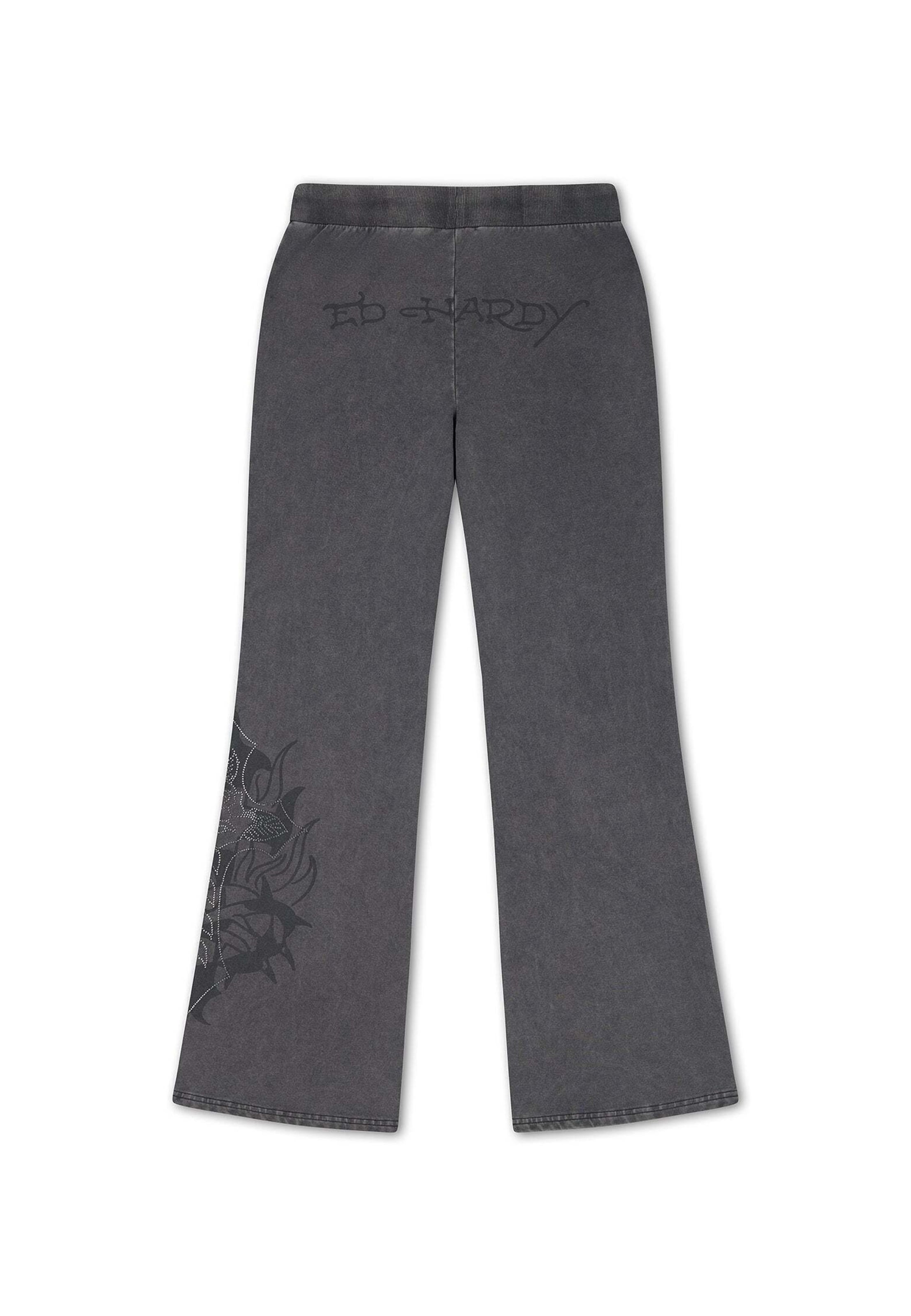Ed Hardy - Bootcut Calças em preto