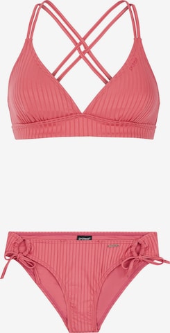 PROTEST Triangel Bikini 'PRTBOOGIE' in Roze: voorkant
