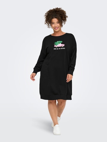 ONLY Carmakoma Jurk 'CARSANTA XMAS' in Zwart