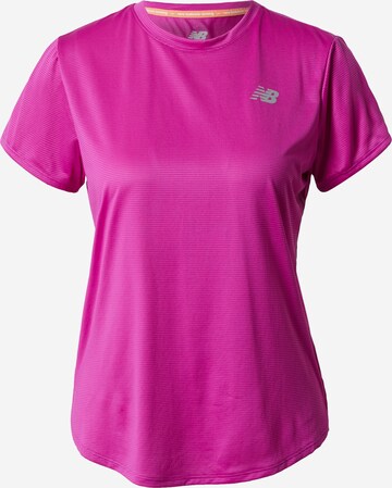 T-shirt fonctionnel new balance en rose : devant