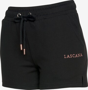 LASCANA - regular Pantalón en negro