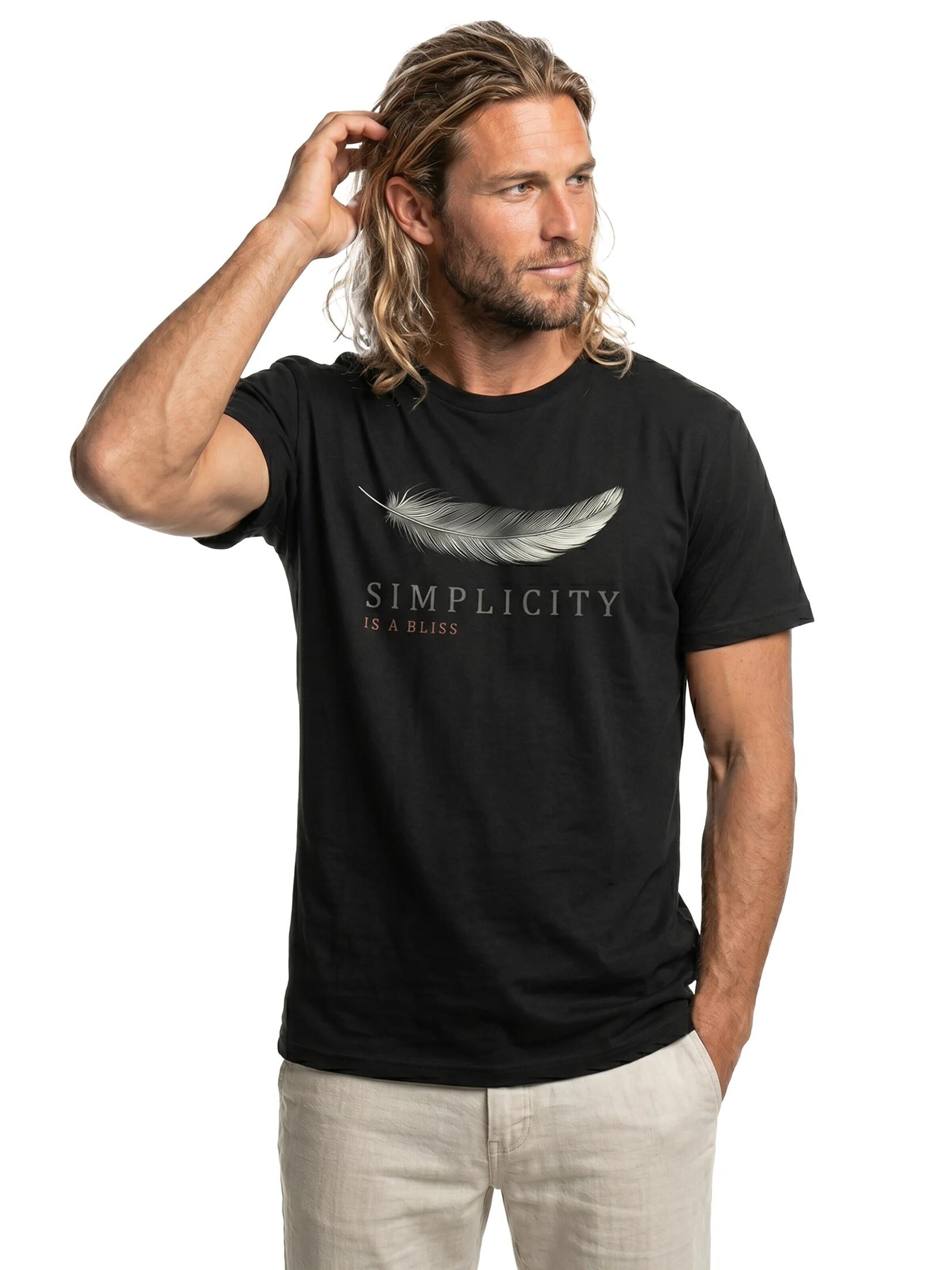 MAKAYA Shirt 'Feder' in Black