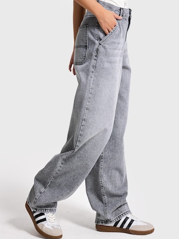 IT'S BASIC Loosefit Jeans 'NORA Skater Mid Rise Jeans' in Grijs