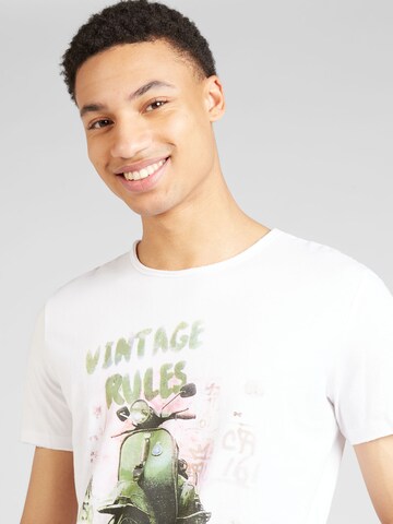 Key Largo - Camiseta 'MT ROLLER' en blanco