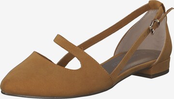 MARCO TOZZI Ballet Flats with Strap in Beige: front