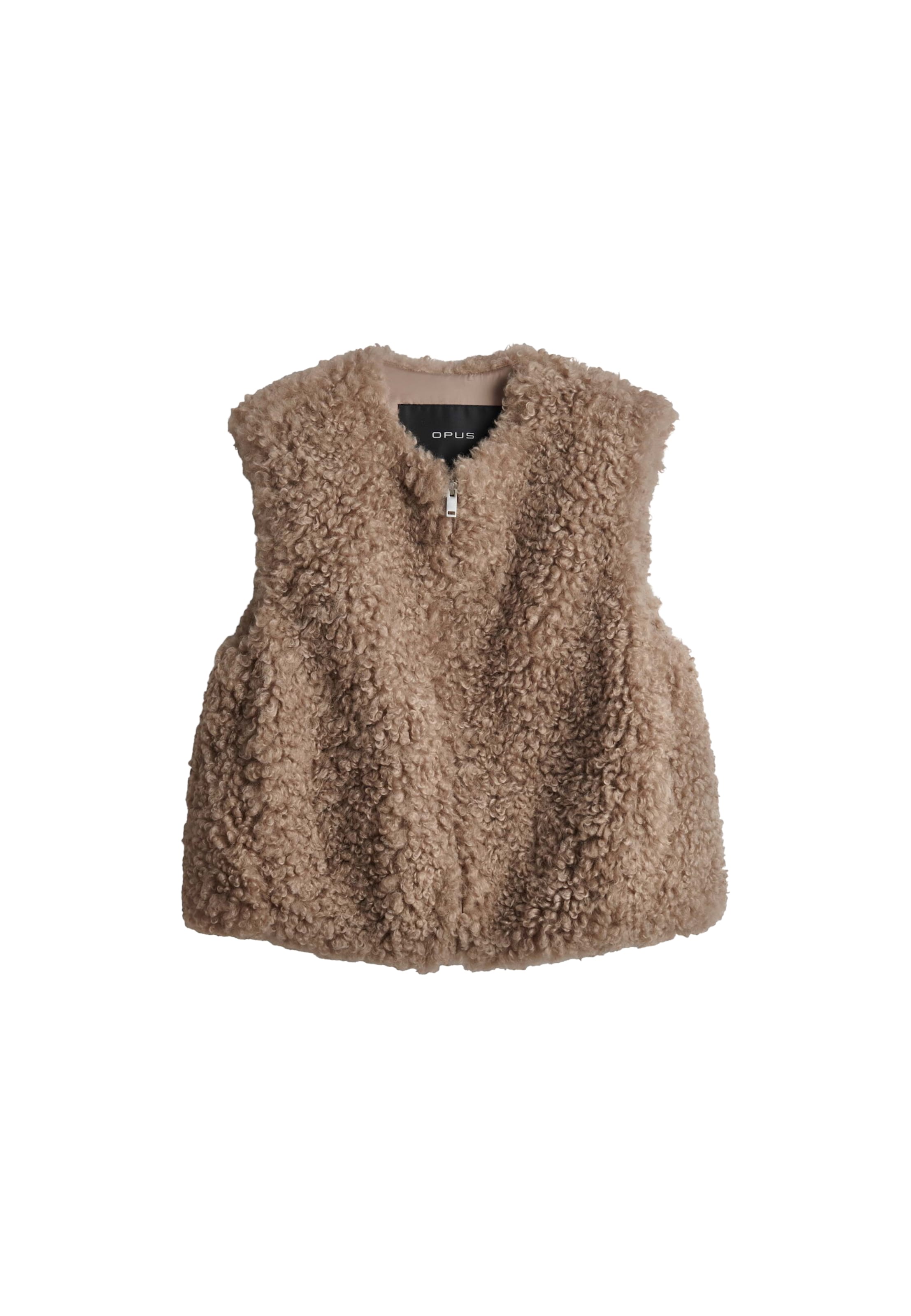 OPUS Bodywarmer 'Wikara' in Bruin: voorkant