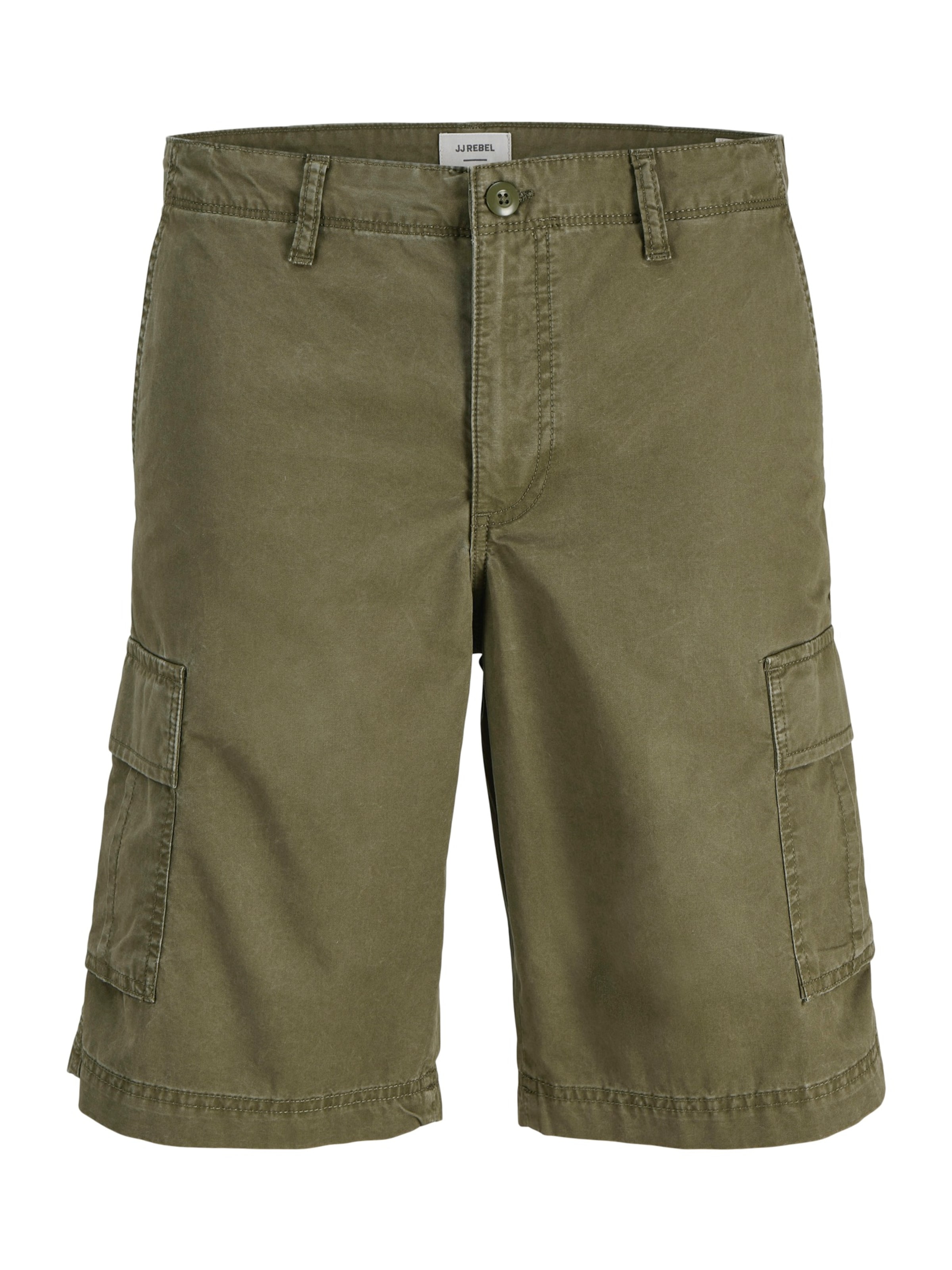 Pantalon cargo 'JREBCORY' JJ Rebel en vert : devant