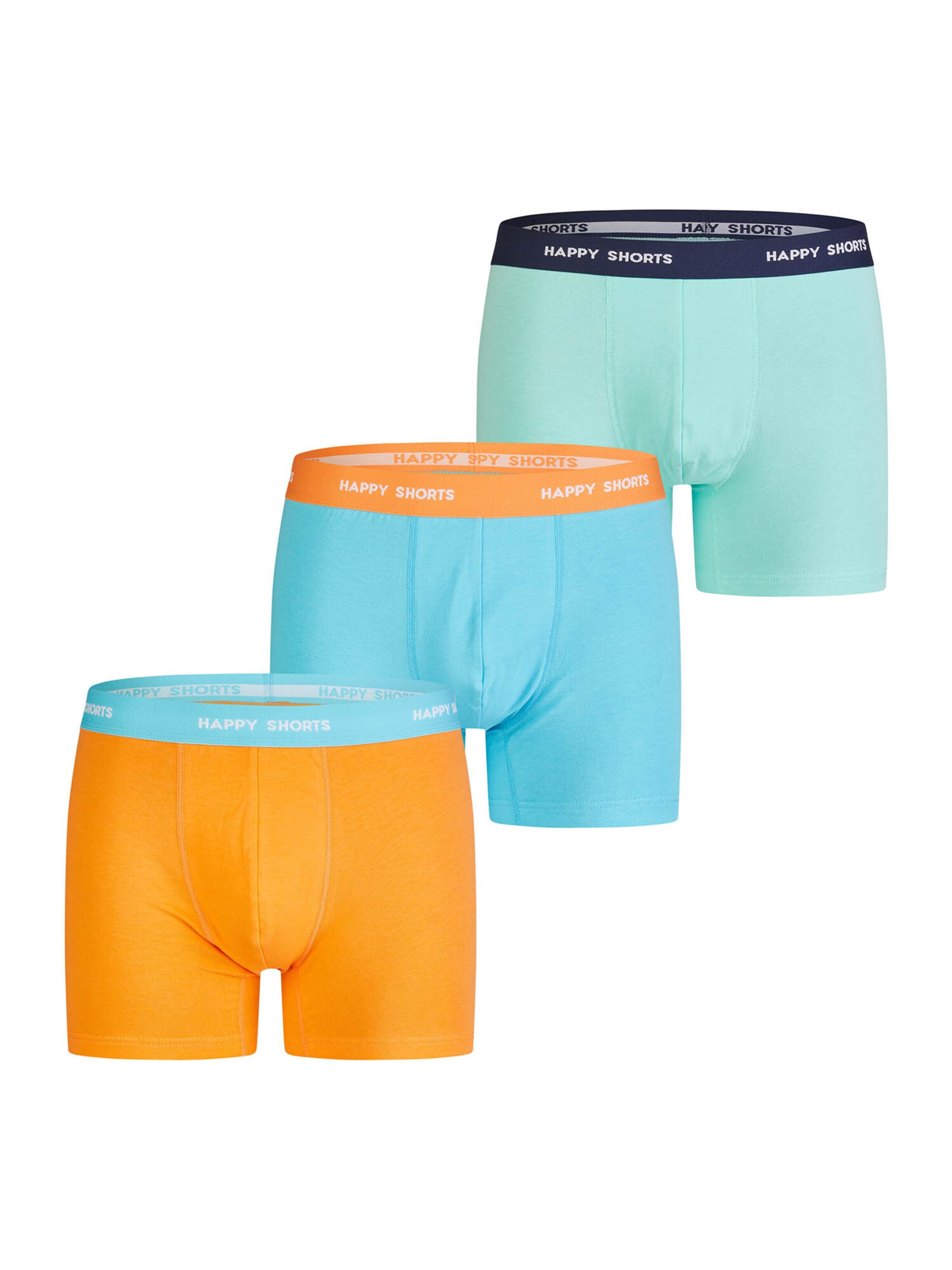 Happy Shorts Retro Boxer ' Jersey ' in Blau: Vorderseite