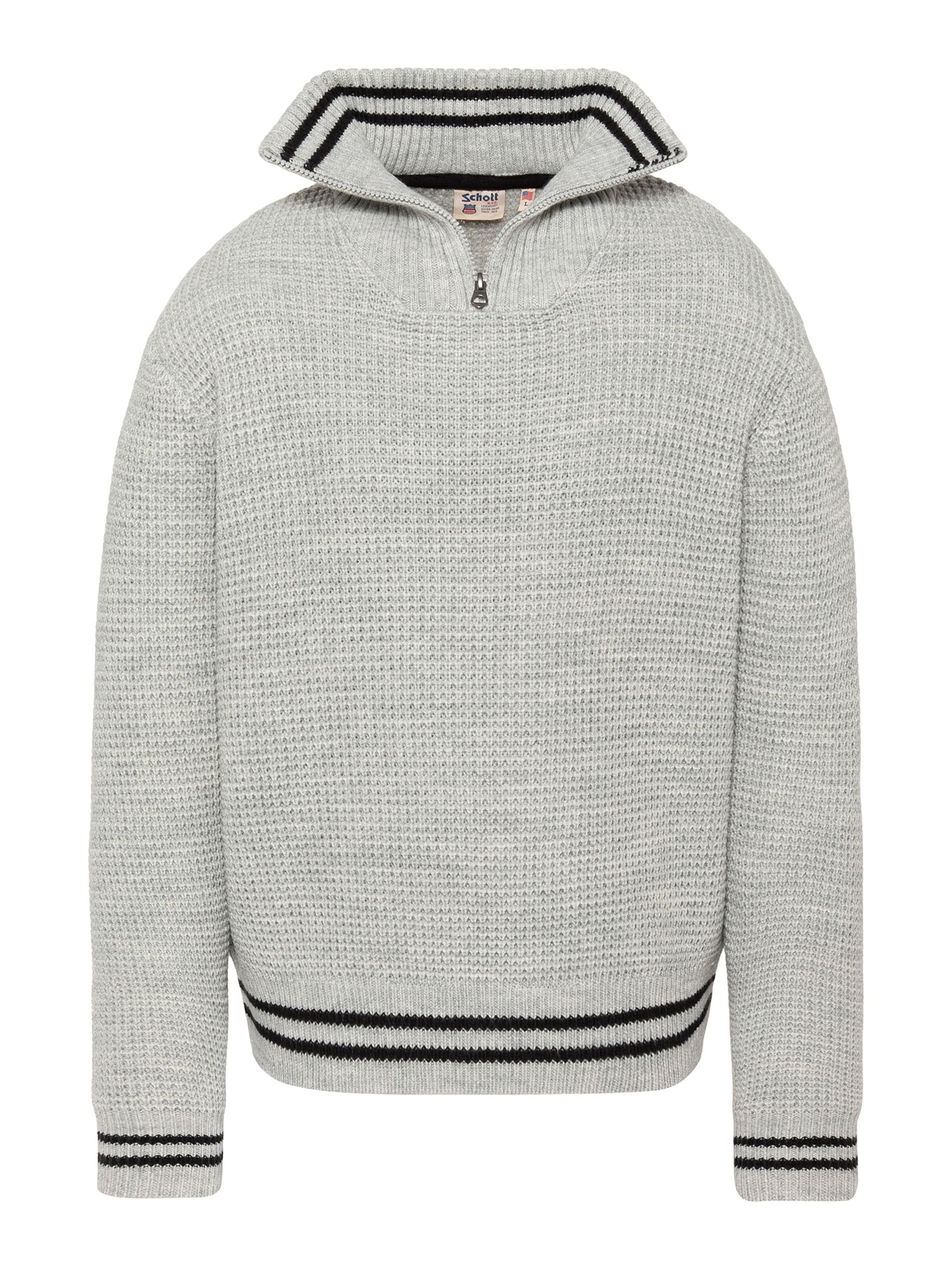 Pull-over Schott NYC en gris : devant