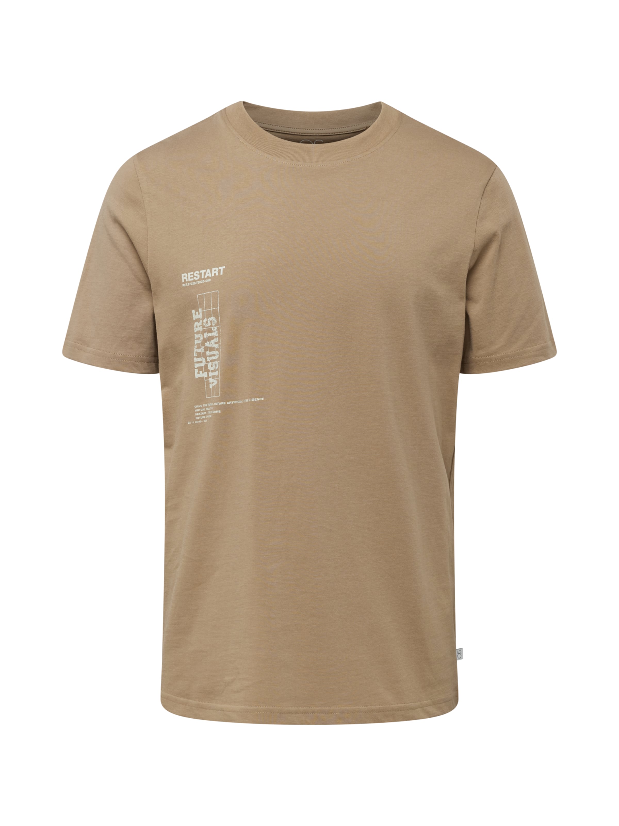 T-Shirt QS en beige : devant