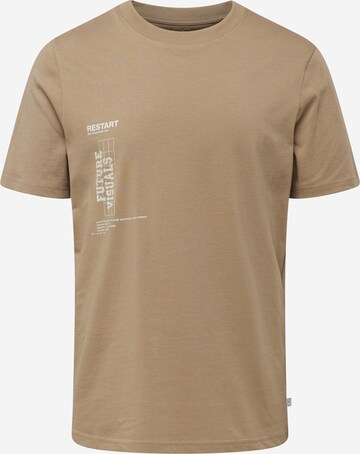 T-Shirt QS en beige : devant