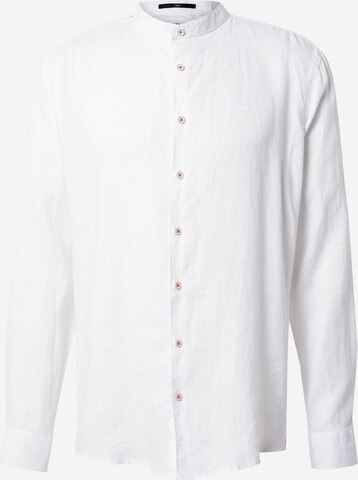 No Excess Button Up Shirt in White: front