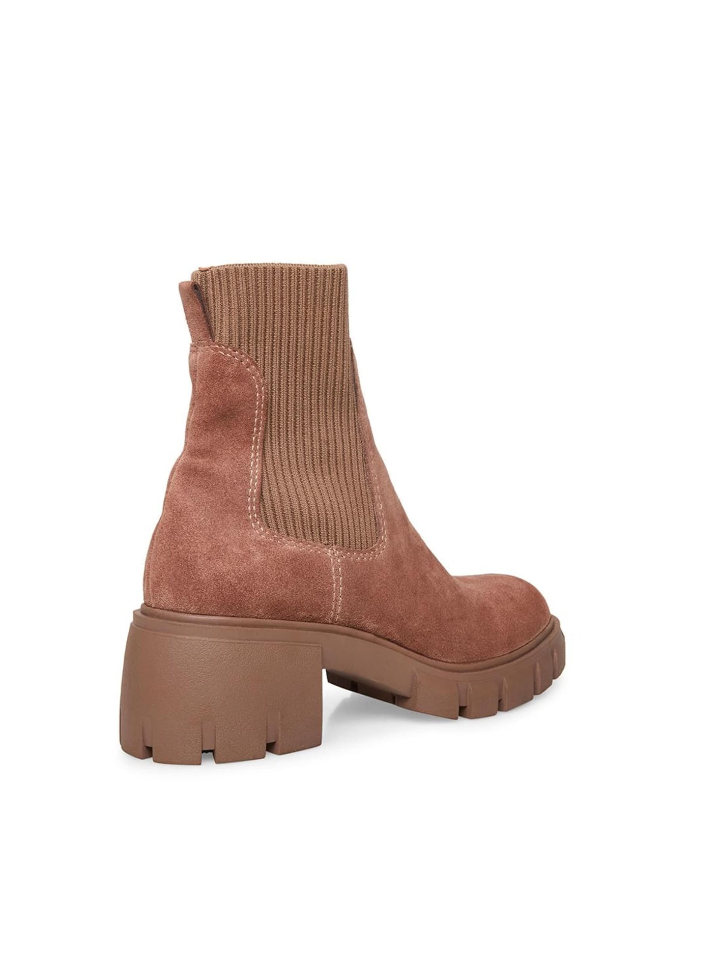 STEVE MADDEN Kozaki 'Womens Hutch Taupe Suede Ankle Boots' w kolorze brązowy