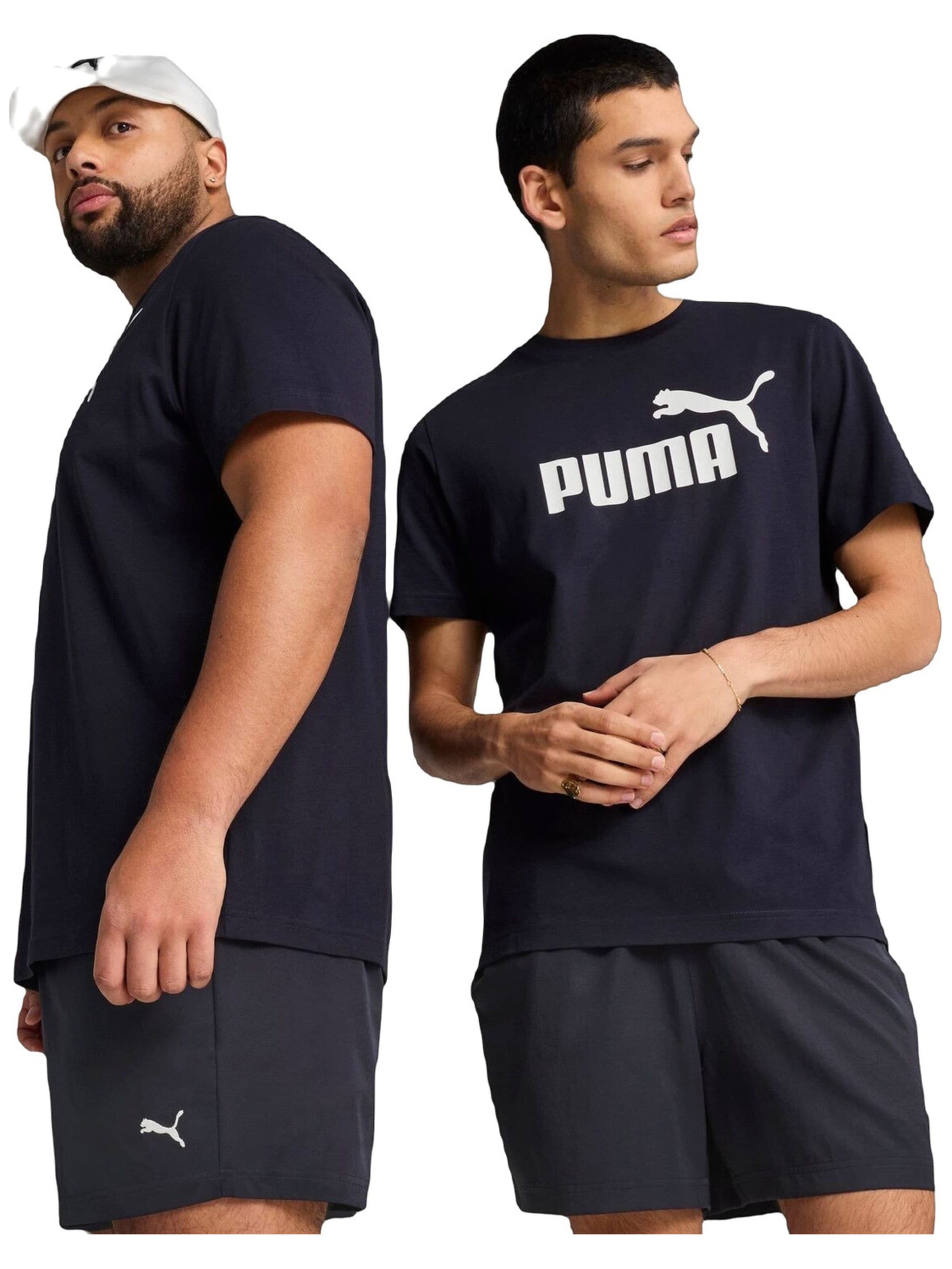 PUMA Shirt 'Puma Ess No. 1 Logo Tee' in M in de kleur Blauw, Productweergave