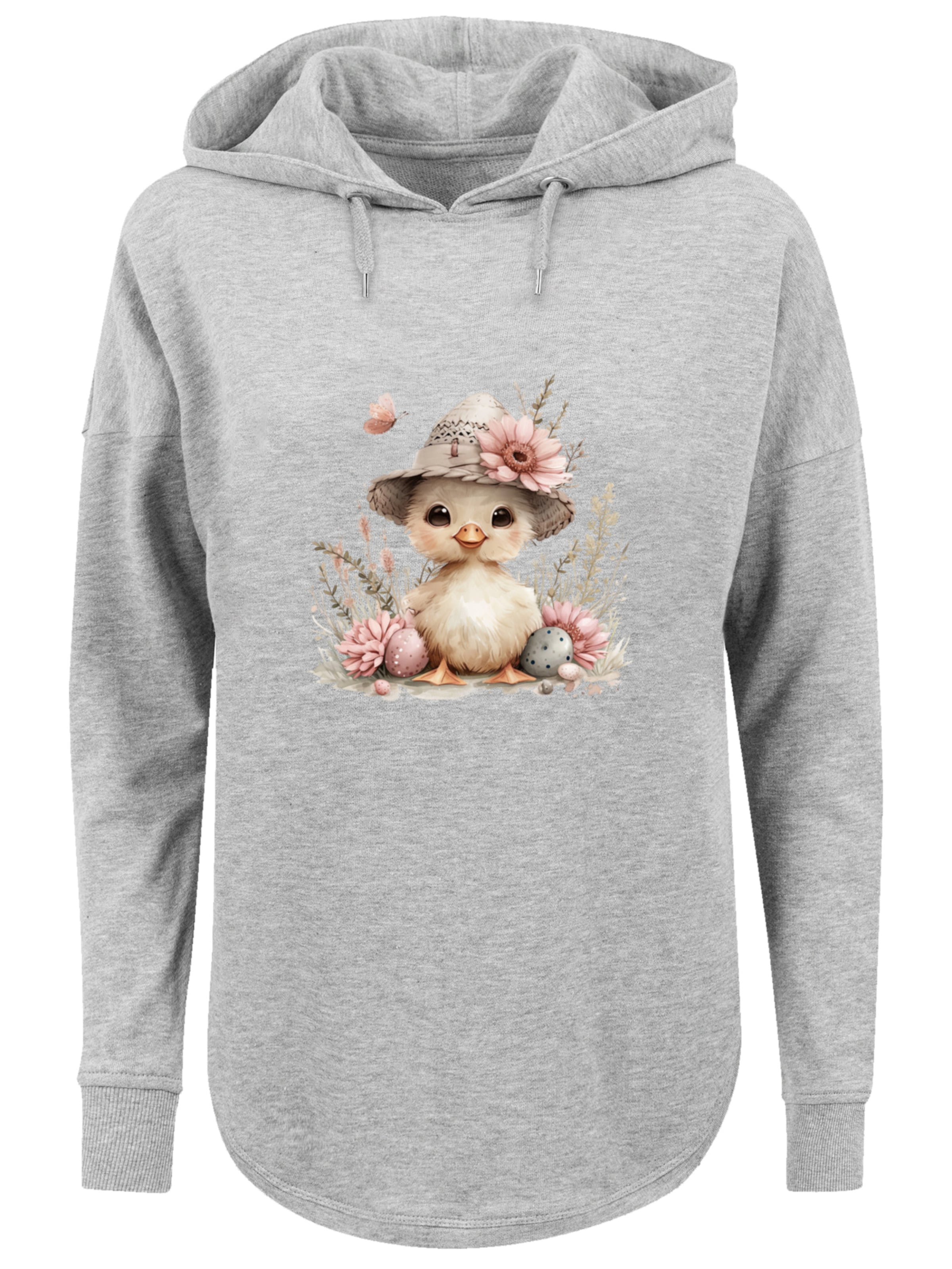 Sweat-shirt 'Süßes Oster Küken mit Hut' F4NT4STIC en gris : devant