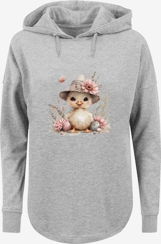 Sweat-shirt 'Süßes Oster Küken mit Hut' F4NT4STIC en gris : devant