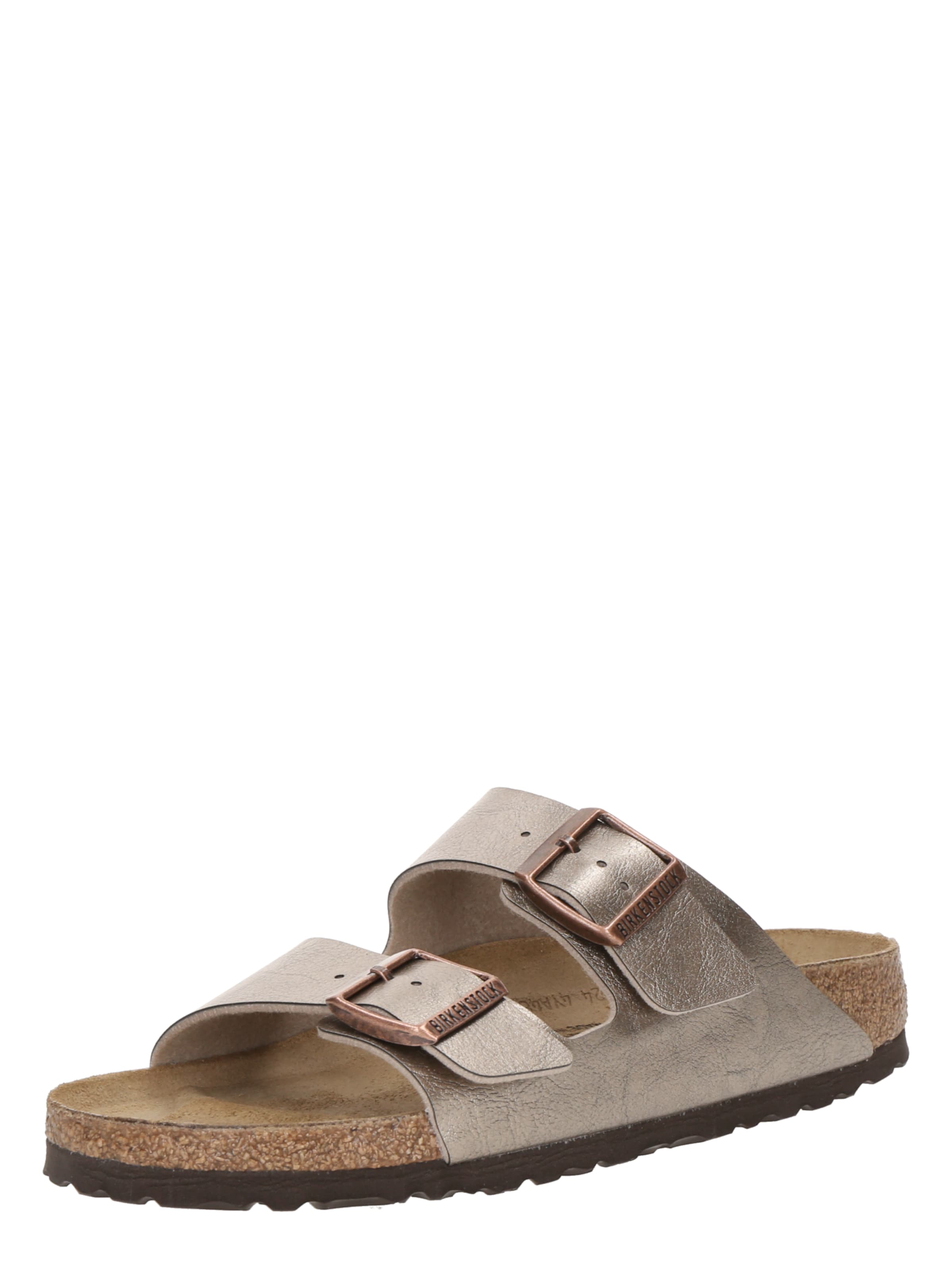 BIRKENSTOCK - Sapato aberto 'Arizona' em cinzento: frente