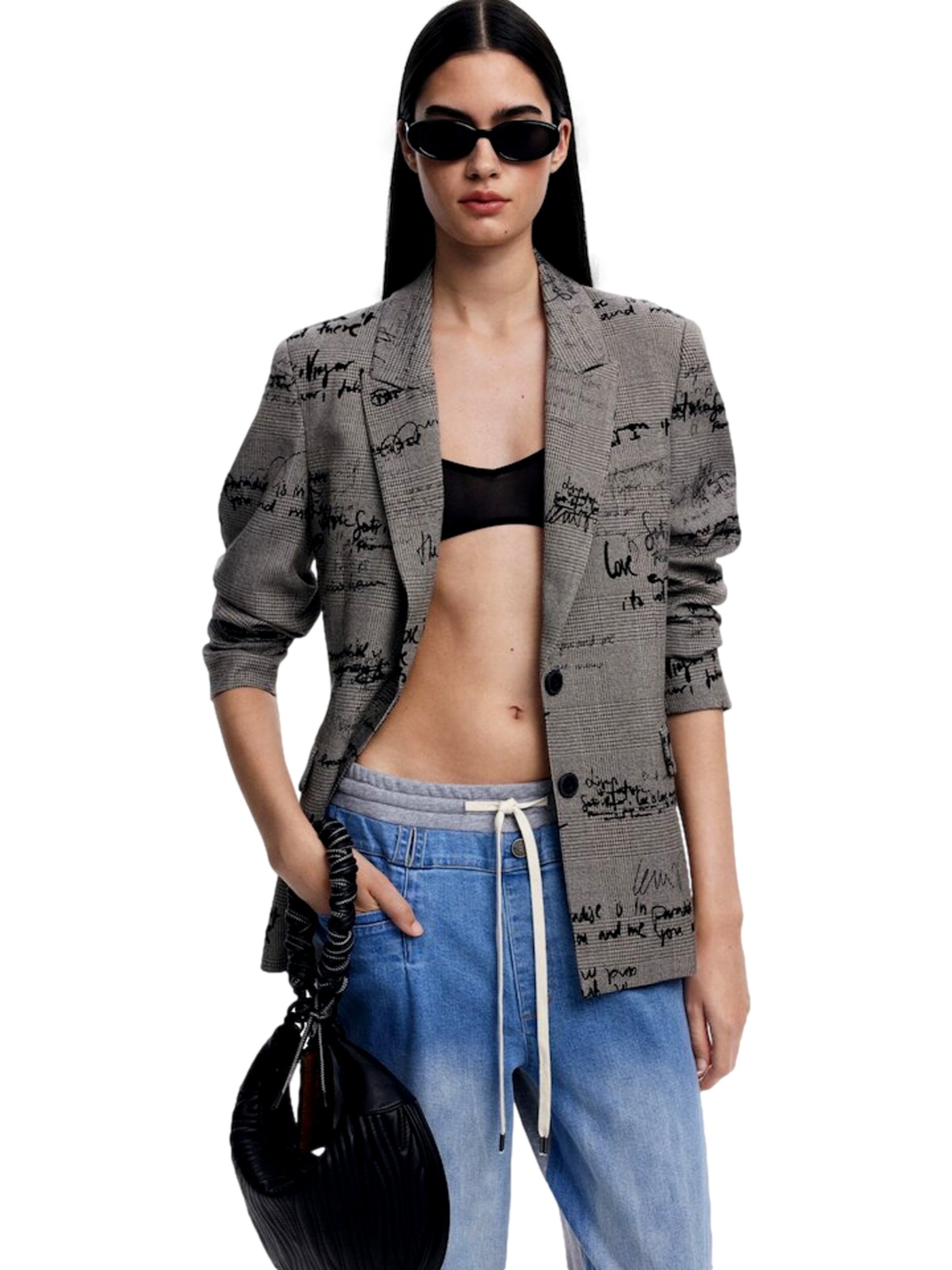 Desigual Umhängetasche 'Helium Calgary' in Schwarz: Vorderseite