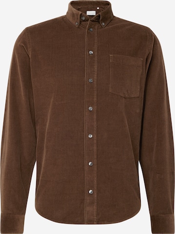 Casual Friday Regular fit Button Up Shirt 'Anton' in Brown: front