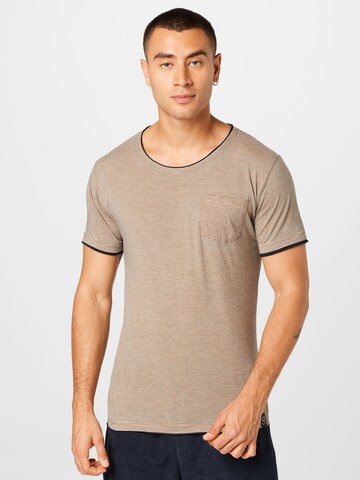 Key Largo T-Shirt 'KARL-HEINZ' in Beige: Vorderseite