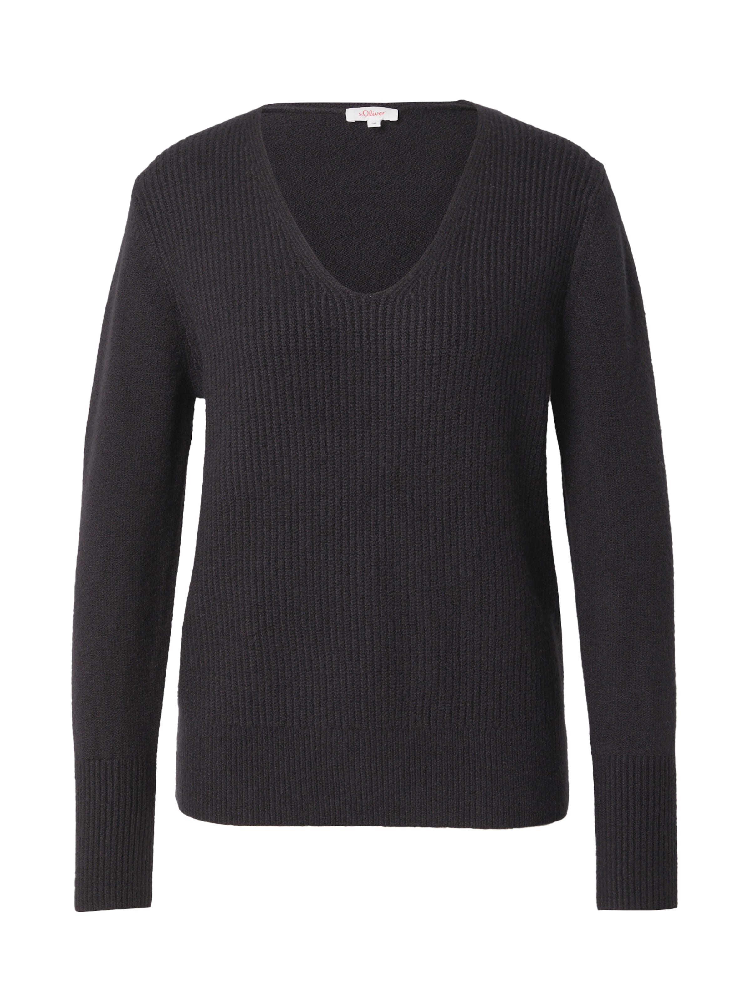 s.Oliver Pullover in Schwarz: Vorderseite