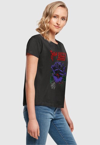 Merchcode Shirt 'Thin Lizzy - Rose' in Zwart