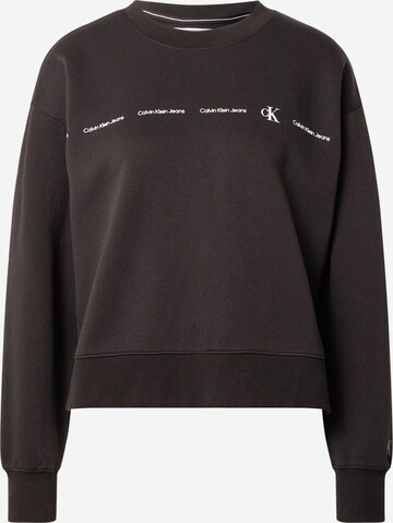 Calvin Klein Jeans Sweatshirt in Schwarz: predná strana