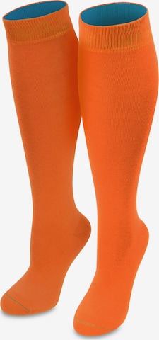 normani Knee High Socks in Orange: front