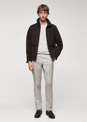 MANGO MAN Slim fit Pants 'Barna' in Beige