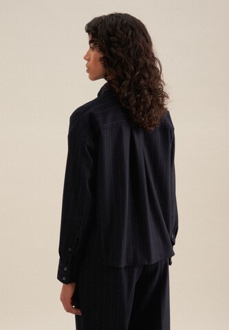 SEIDENSTICKER Blouse 'Schwarze Rose' in Blauw