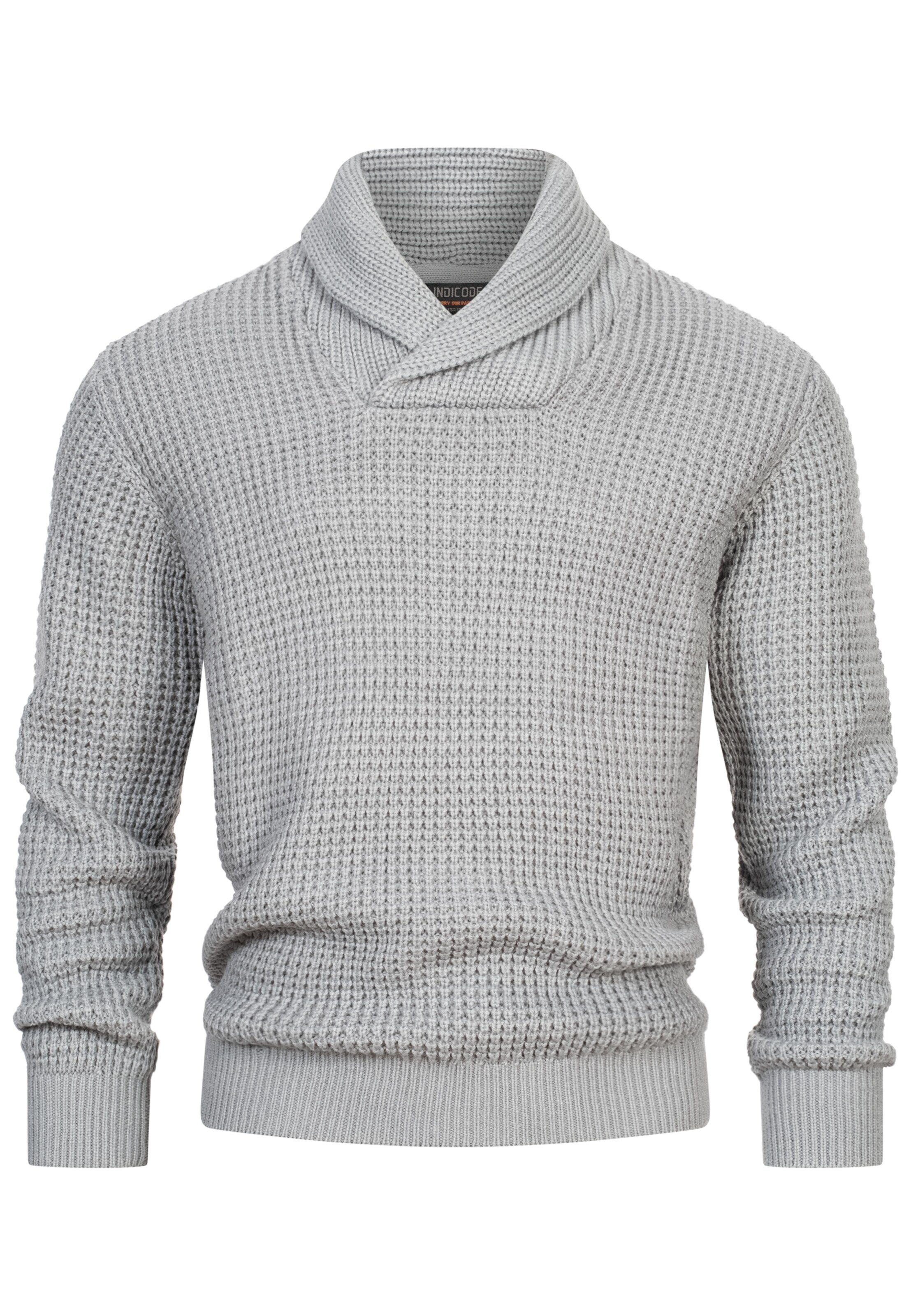 INDICODE JEANS Sweater ' Brockly ' in Grey: front