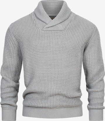 INDICODE JEANS Trui ' Brockly ' in Grijs: voorkant