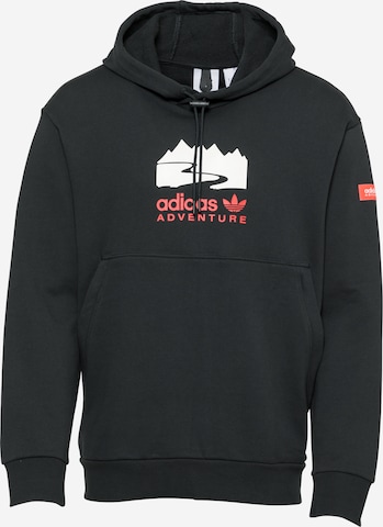 Bluză de molton de la ADIDAS ORIGINALS pe negru: față