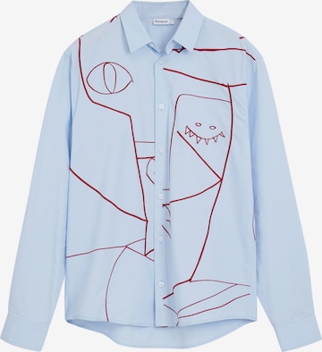 mėlyna Desigual Standartinis modelis Marškiniai: priekis