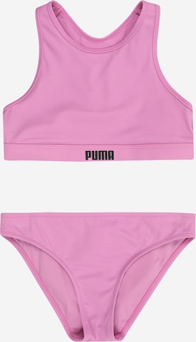 PUMA BODYWEAR Bustier Bikini in Lila: Vorderseite
