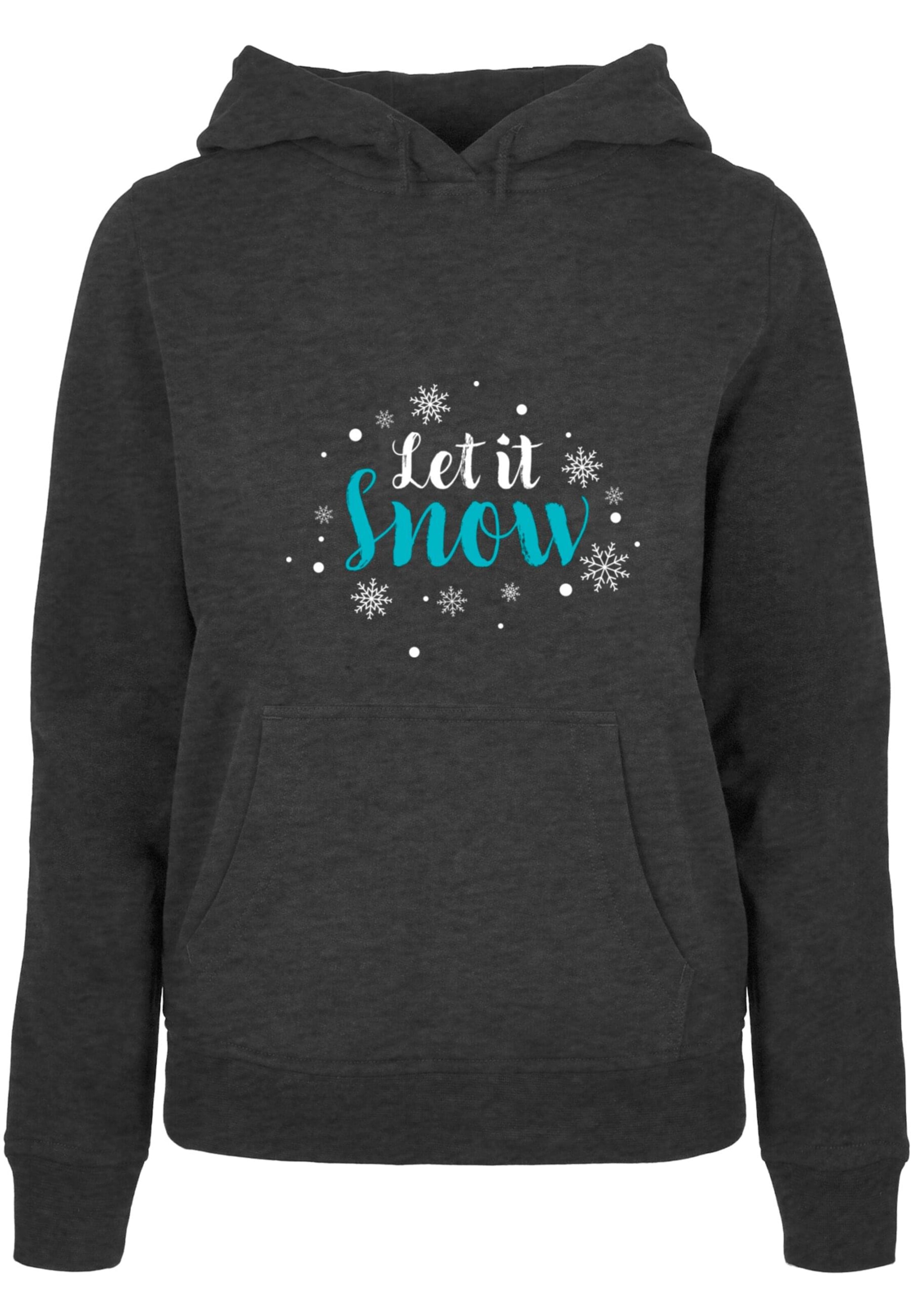 Merchcode Sweatshirt 'Let it snow' in Grey: front