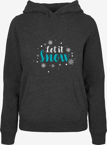 Merchcode Sweatshirt 'Let it snow' in Grau: predná strana