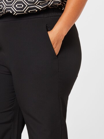 PIECES Curve Regular Trousers 'PCBOZZY' in Black