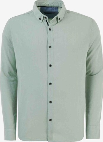 Buratti Button Up Shirt in Green: front
