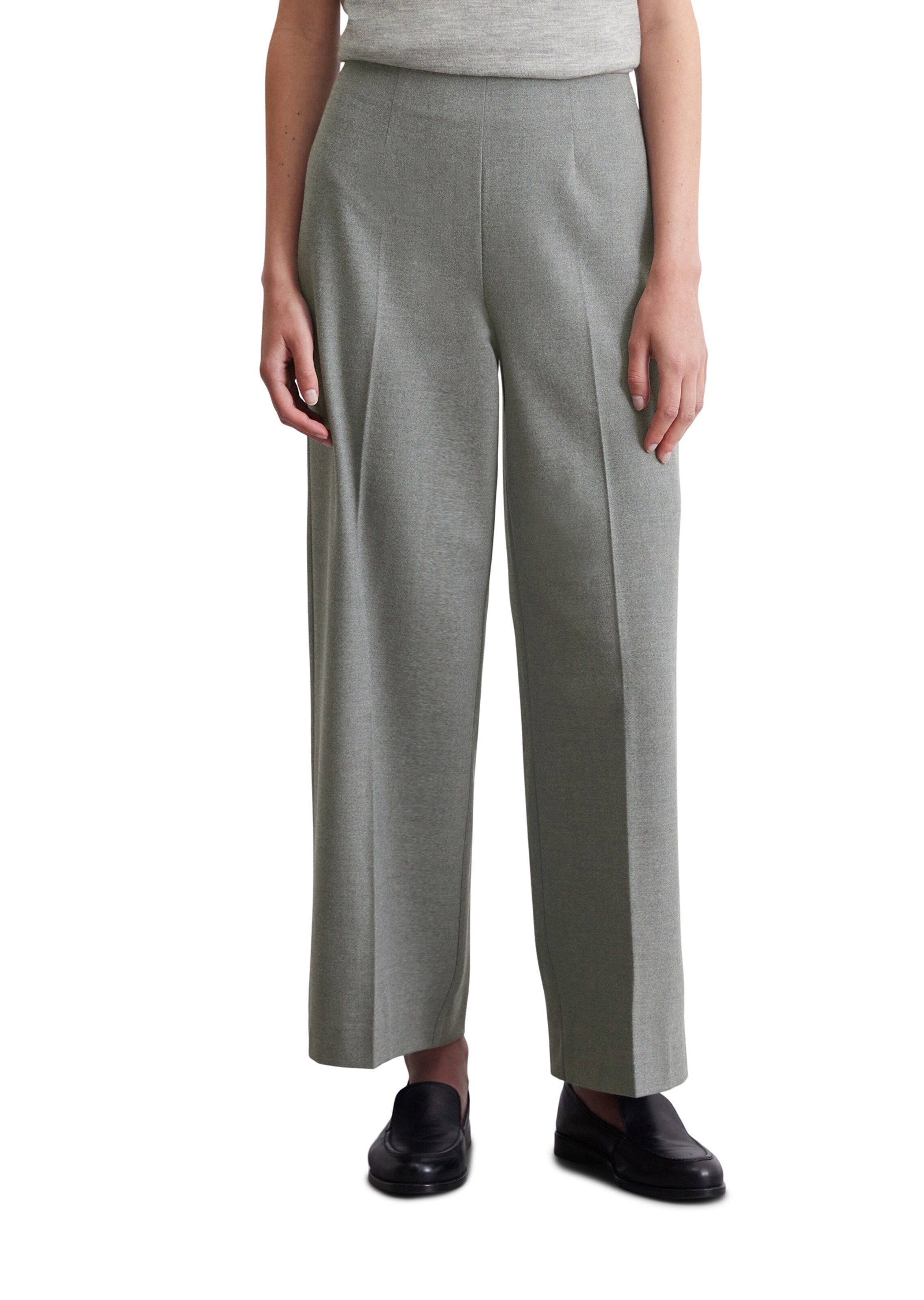 Marc O'Polo Široke hlačnice Hlače | siva barva: sprednja stran