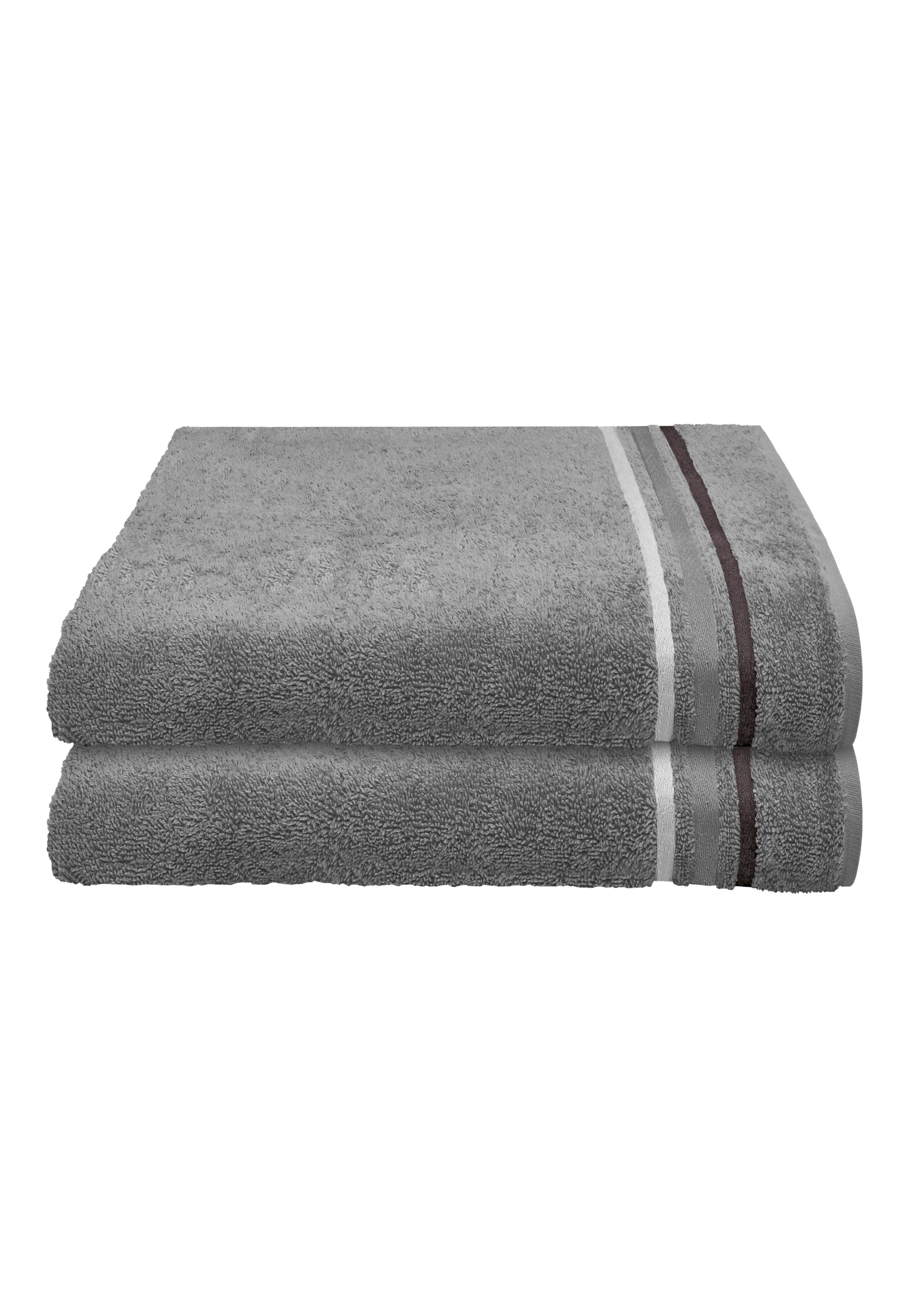SCHIESSER Duschtücher 'Skyline Color' in Grau: Vorderseite