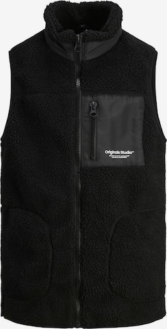 Jack & Jones Junior Vest in Black: front