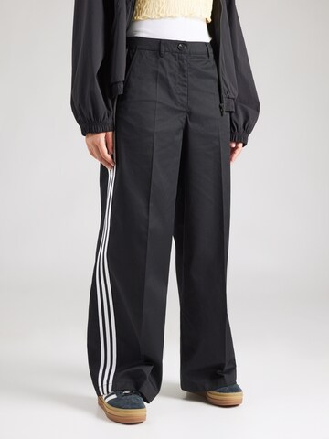 juoda ADIDAS ORIGINALS Plačios klešnės Kelnės su kantu: priekis